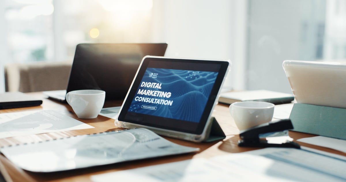 Modern responsive website design on a screen