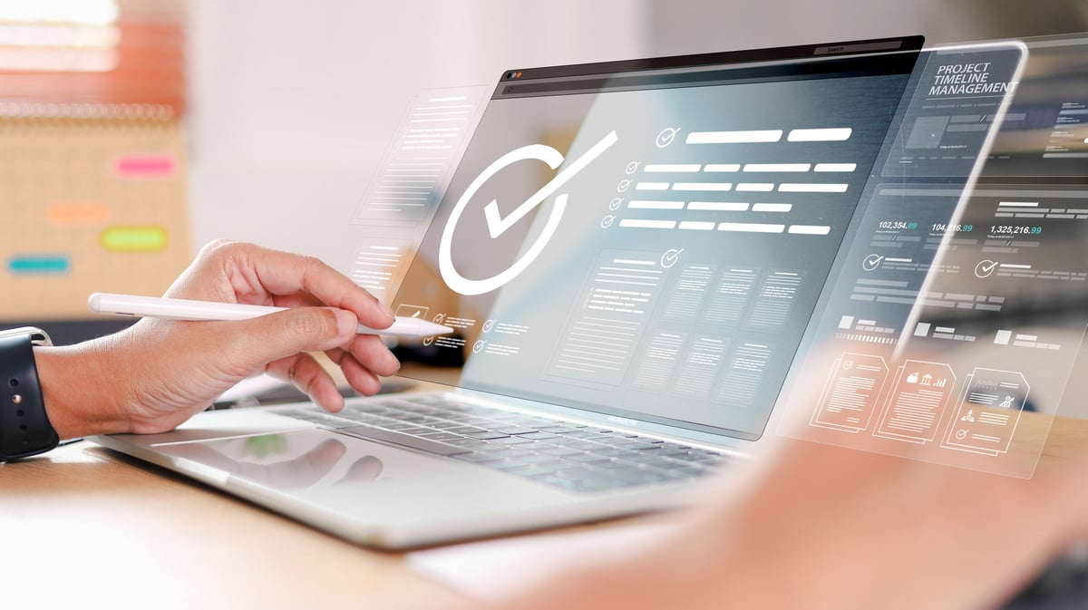 Professional website dashboard design on a laptop
